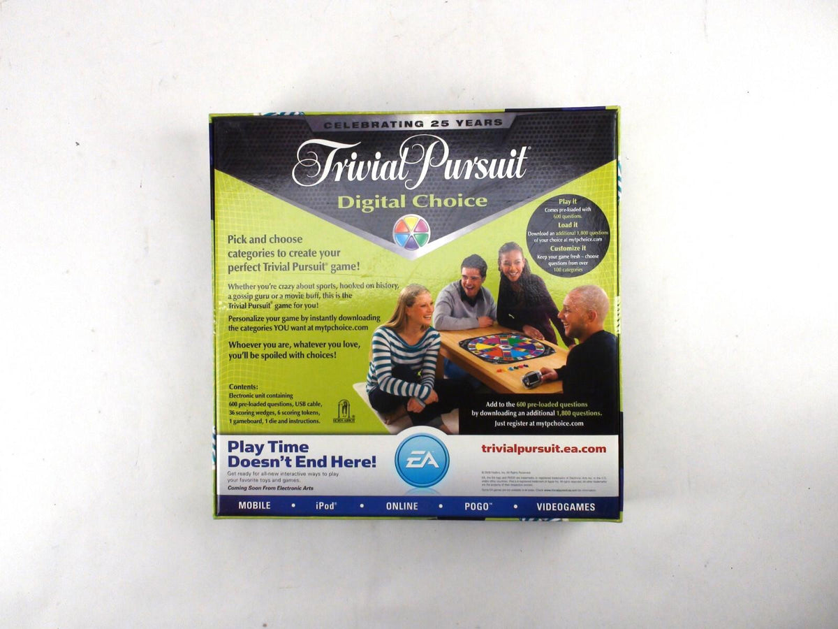 Trivial Pursuit Digital Choice Board Game, Parker Brothers - New & SEALED!