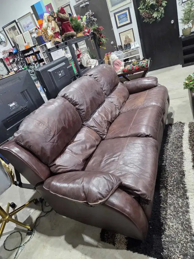 Leather Reclining Sofa