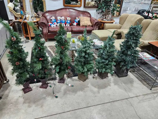 6 x 4ft Prelit Christmas Trees
