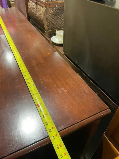 9 Drawer Mahogany Effect Dresser