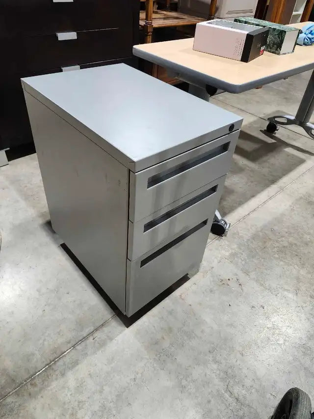 Grey Rolling Filing Cabinet
