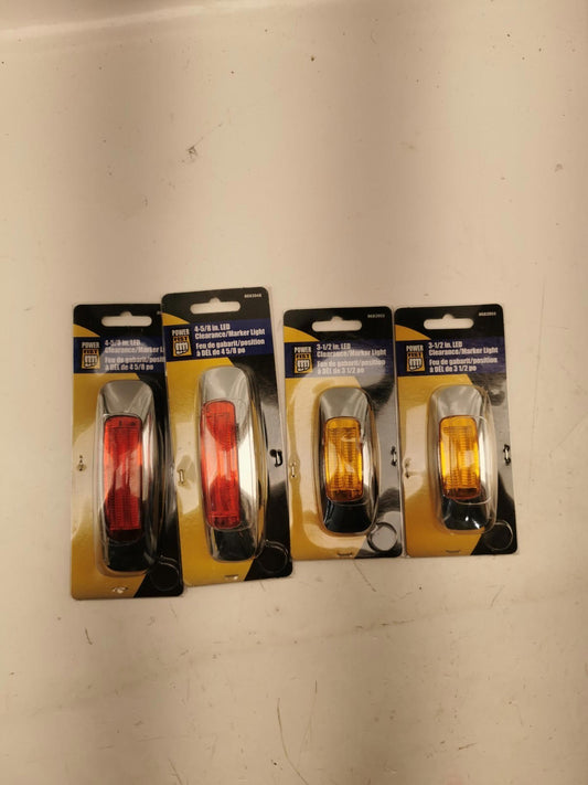 Lot of 4 Power Fist 4-5/8 in. & 3-1/2 in. LED Clearance Marker light