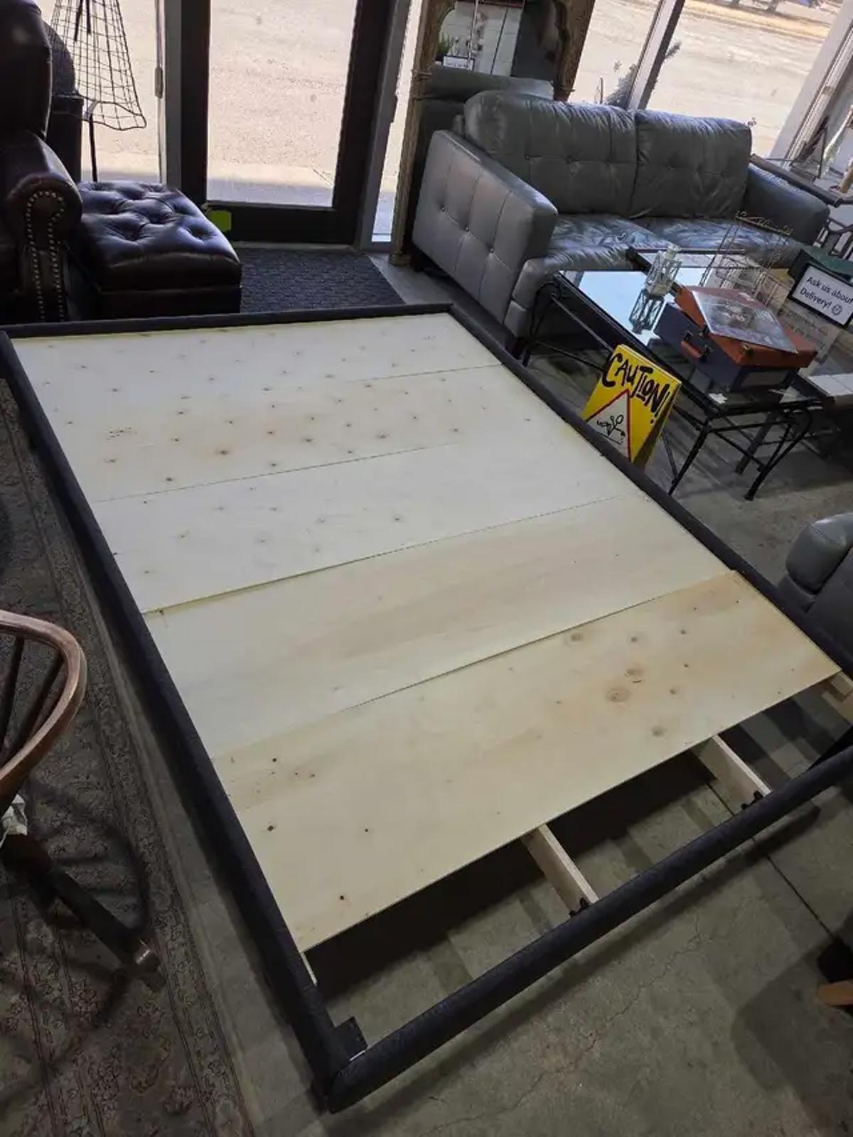 Fabric Upholstered Platform Queen Bed Frame