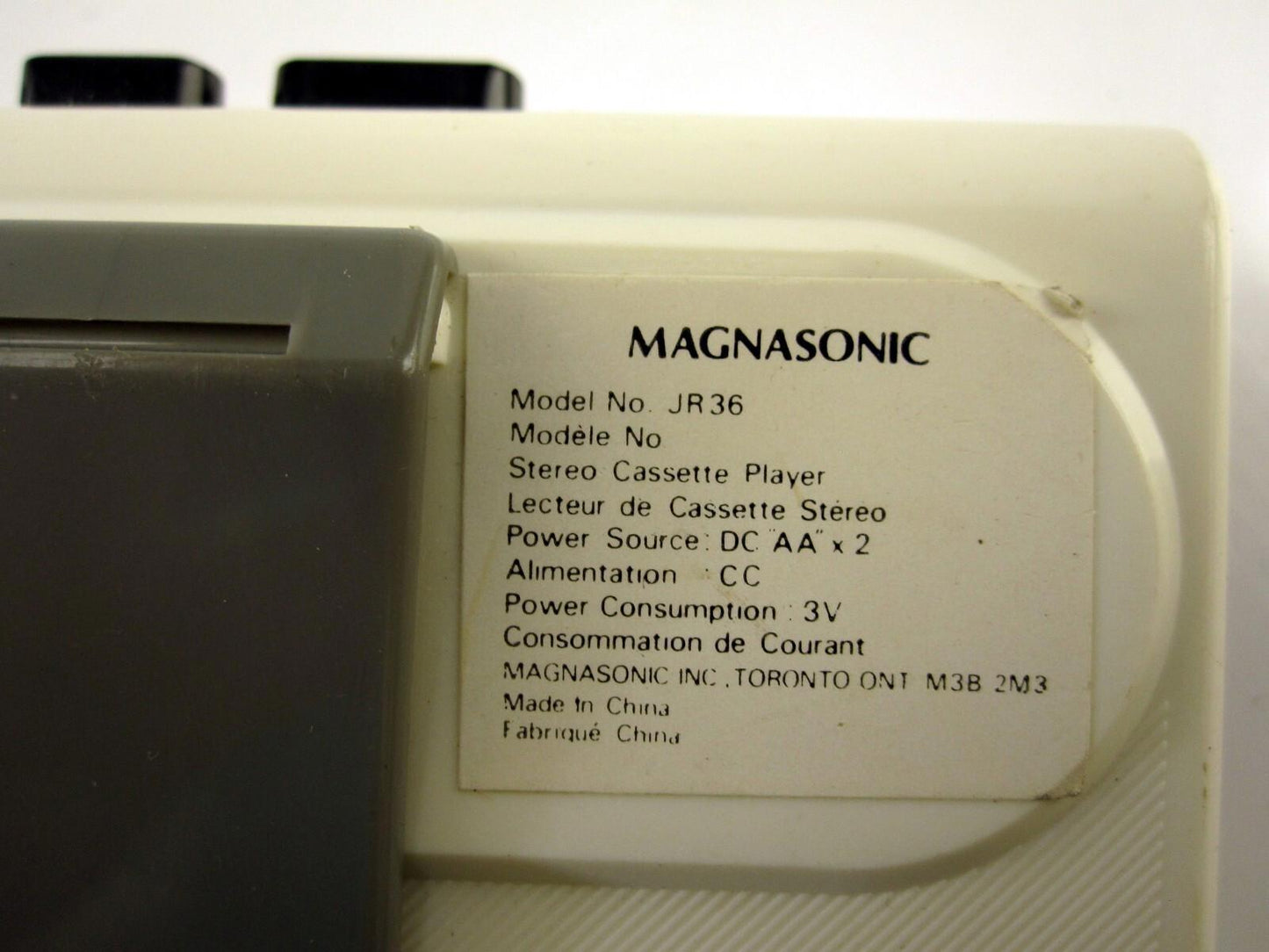 Magnasonic JR36 Stereo Cassette Player Winnipeg Sun Promotional