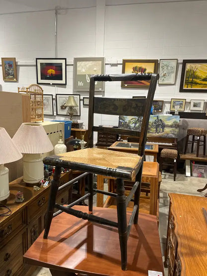 Early 20th Century Pair of Antique Hitchcock Style Stenciled