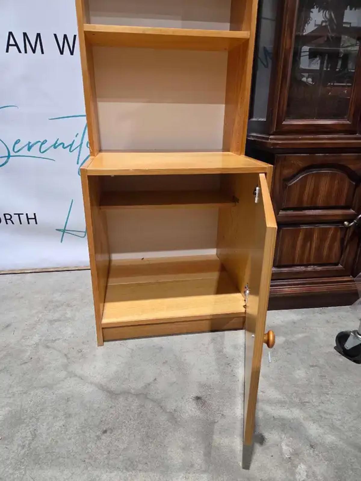 Wooden Bookcase with Cabinet