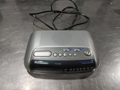 Good Condition Panasonic Alarm Clock FM-AM Radio RC-6288 Grey Tested Working