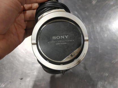 VINTAGE Sony Stereo Headphones MDR-XD200 Tested Working Retro Silver/Black Fair