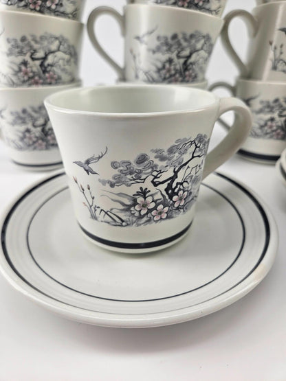 Royal Doulton Lambethware Asian Dawn Set (13 Tea Cups, 11 Plates)