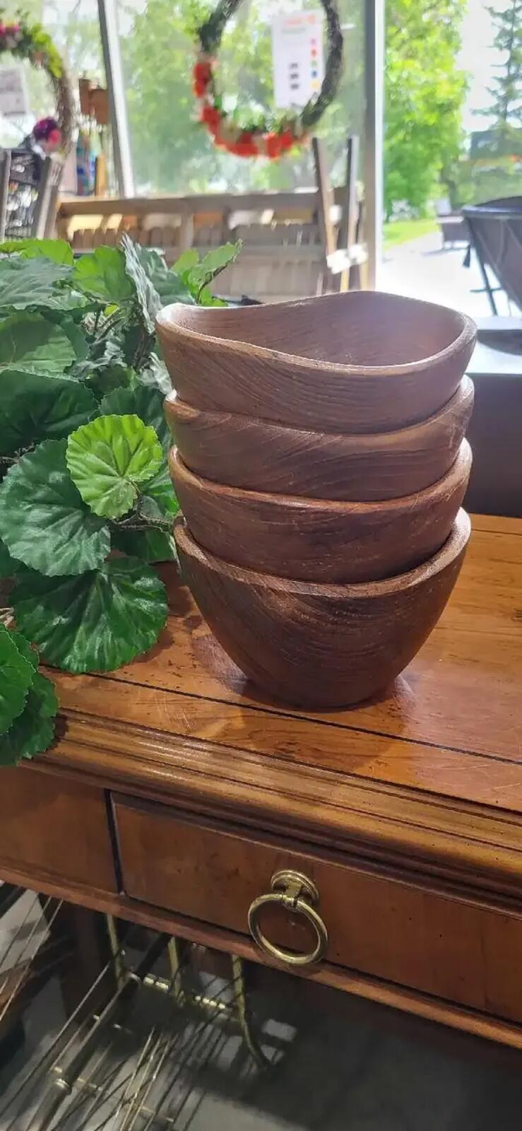 Wooden Snack Bowls - Set of 4
