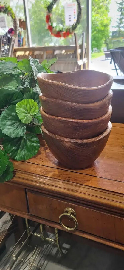 Wooden Snack Bowls - Set of 4
