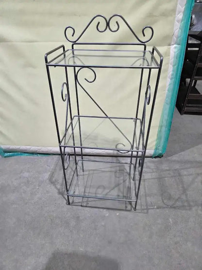 Small Metal/Glass Plant Stand