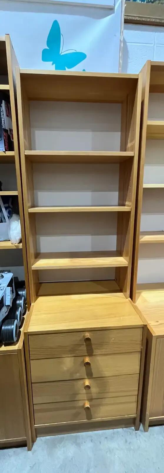 Bookcase with for drawers