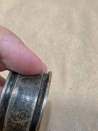 Antique STERLING Silverplated NAPKIN RING Unsigned