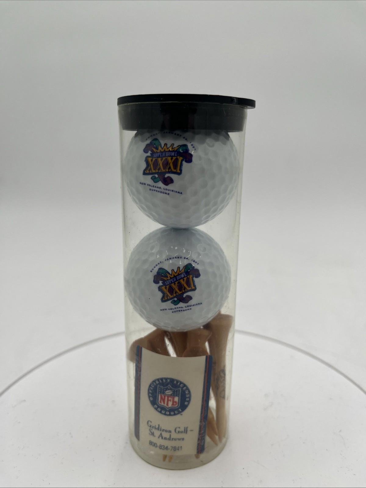 Vintage Super Bowl 1997 Logo Golf Ball Set by Gridiron Golf — St. Andrews