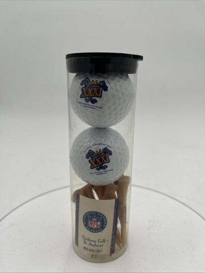 Vintage Super Bowl 1997 Logo Golf Ball Set by Gridiron Golf — St. Andrews