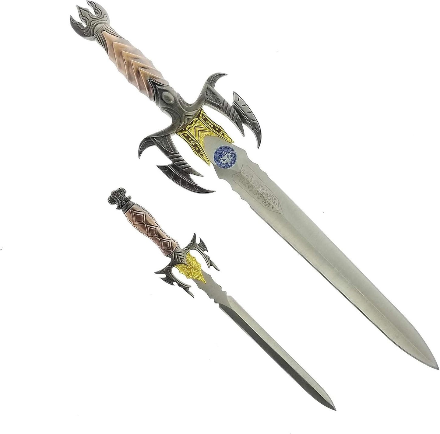 Two 17" & 10" Fantasy Darkness Short Swords.