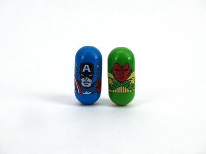 Marvel Mighty Beanz - No.2 Captain America & No.17 Vision