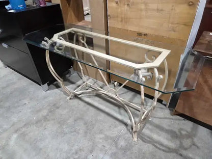 Glass Top Console Table
