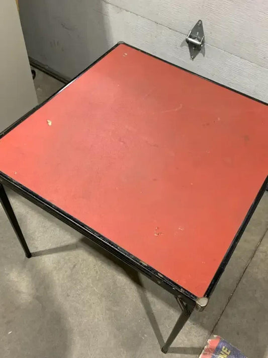 Red Top Folding Table
