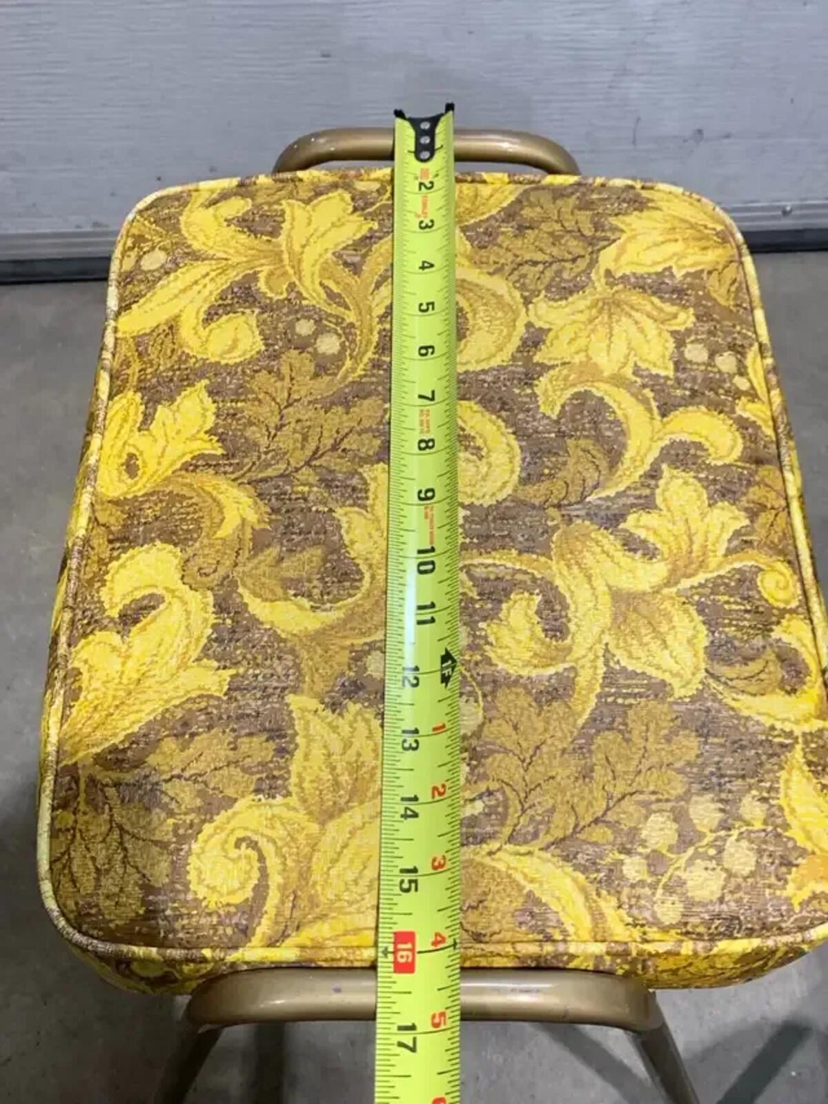 Vintage Yellow/Gold Retro Stool