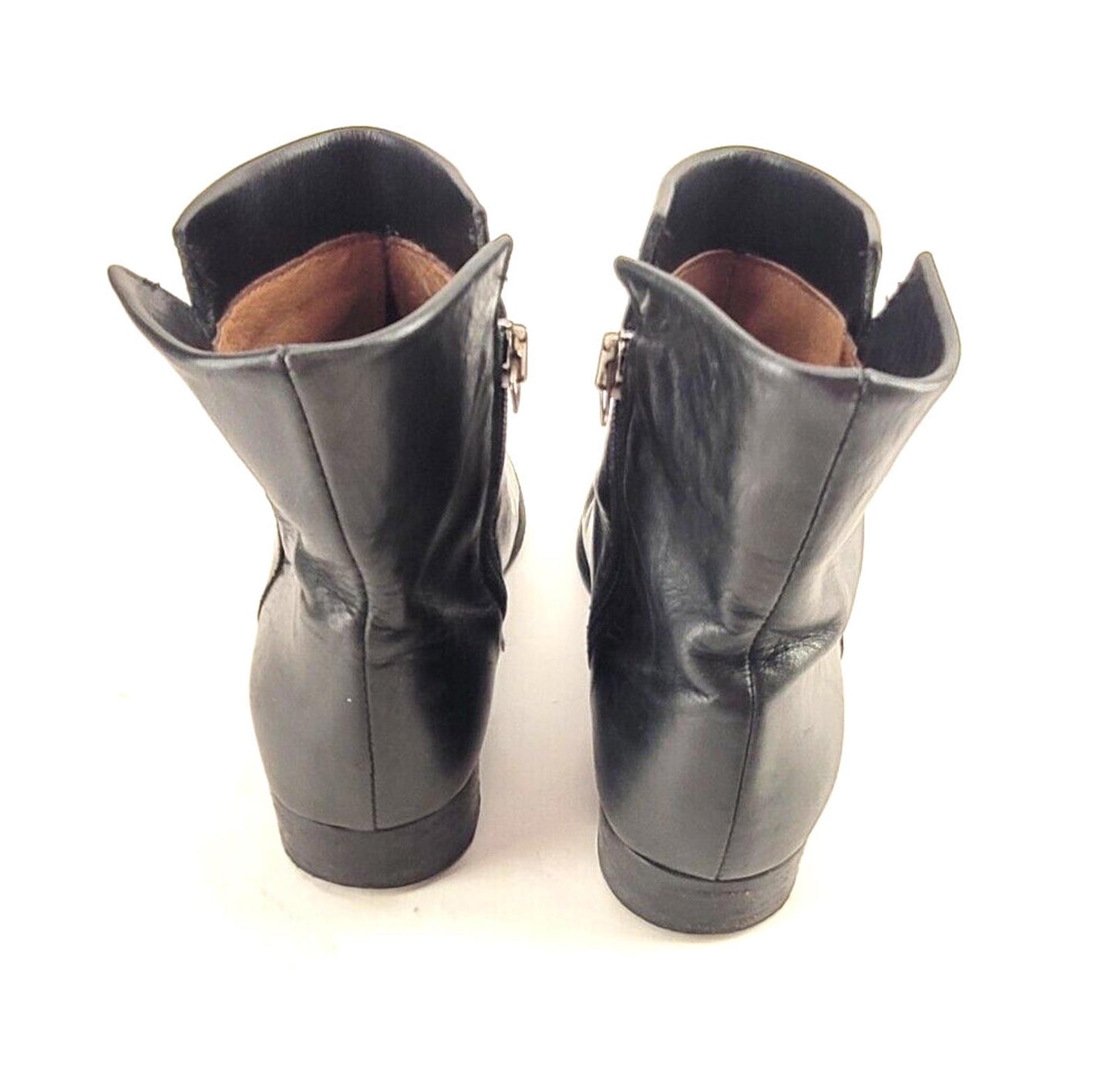 Gravitypope Stylish Black Leather Ankle Boots - Women's Luxury Footwear Size 36