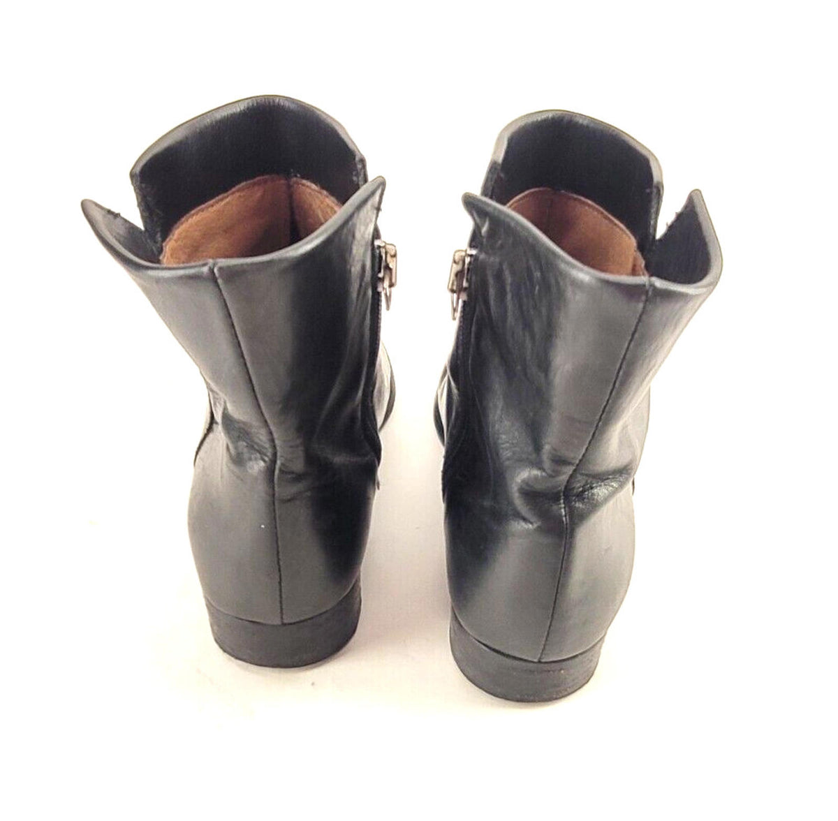 Gravitypope Stylish Black Leather Ankle Boots - Women's Luxury Footwear Size 36