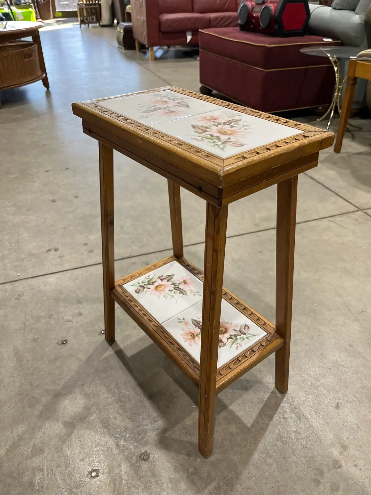 Vintage handmade plant stand