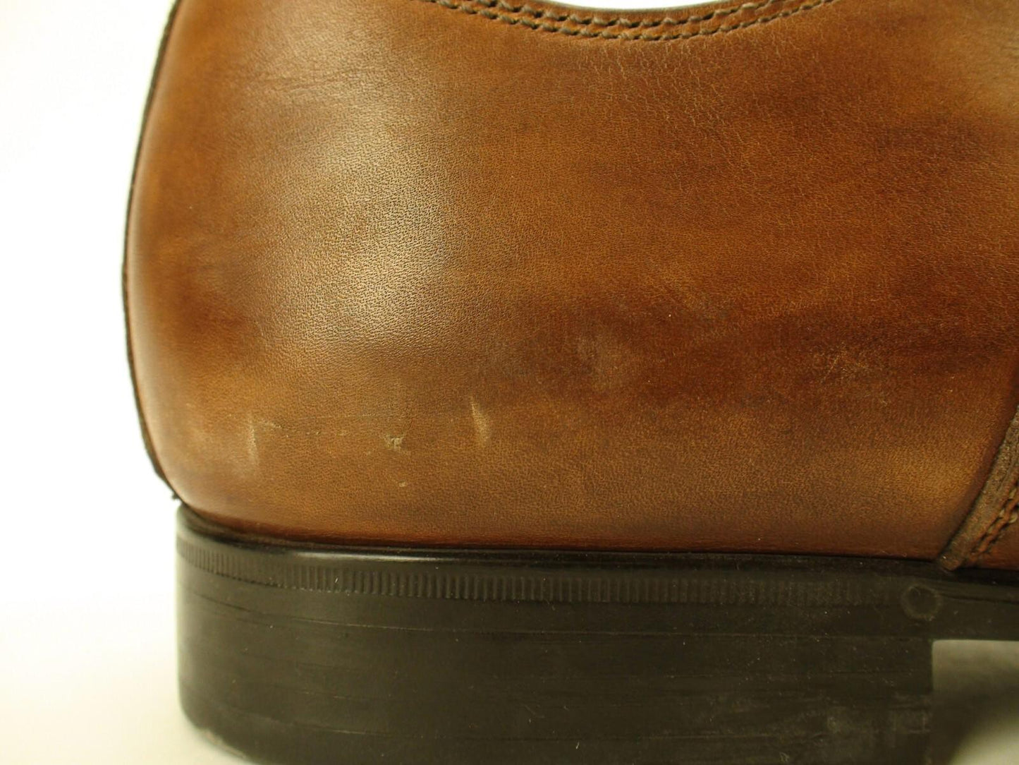 GOOD CONDITION Santoni Salem Oxford Brown Leather Shoes - 392055 2 D Size 10 US