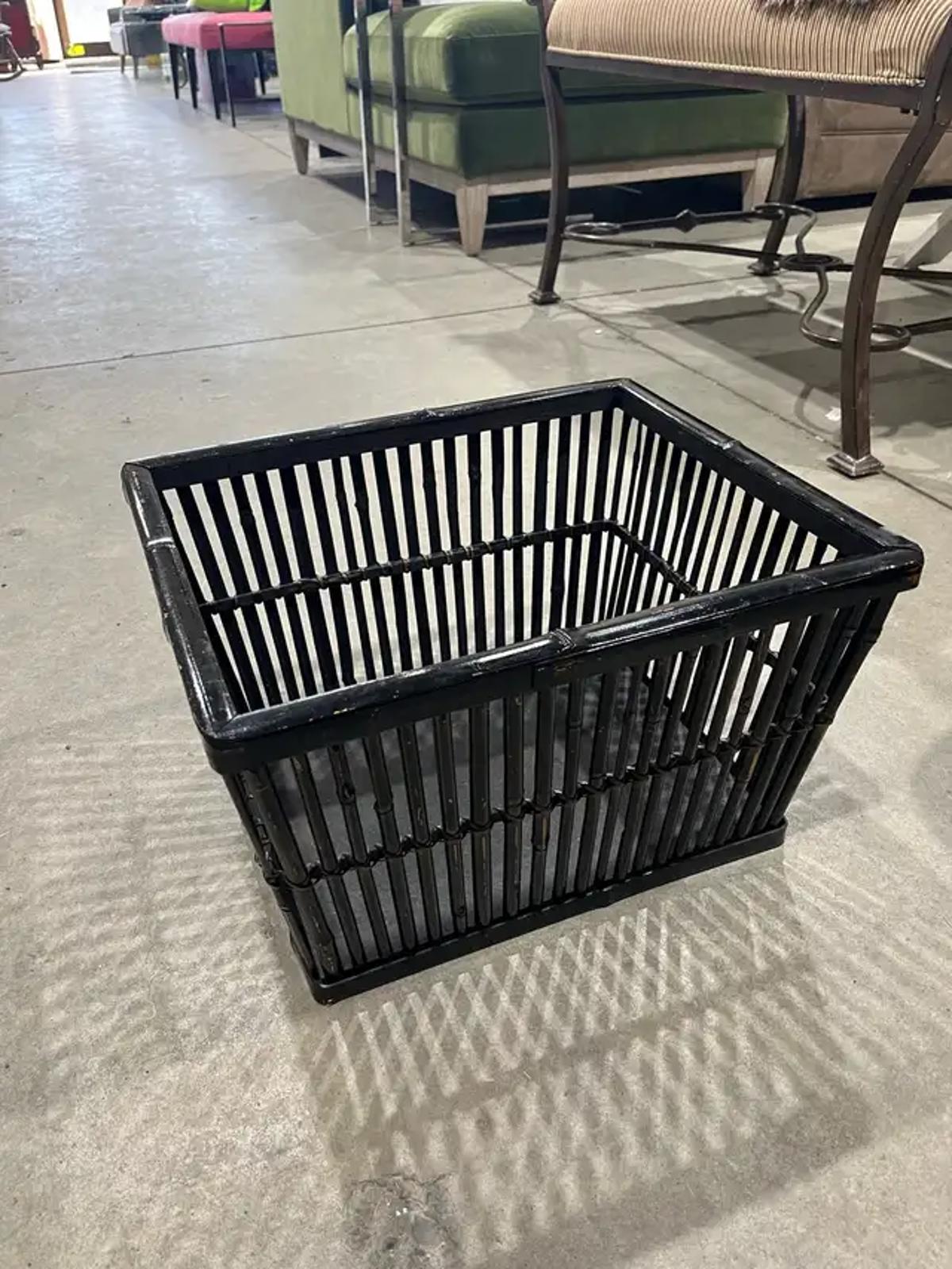 Black Rattan Basket