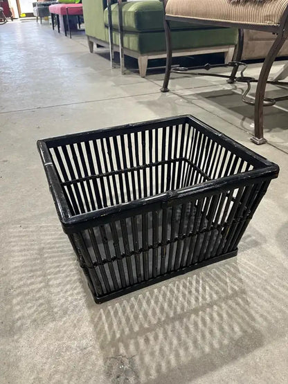 Black Rattan Basket