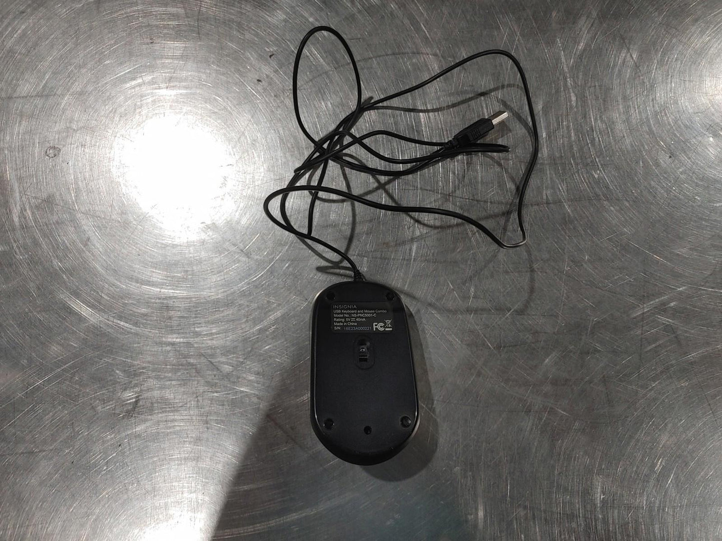 INSIGNIA USB Mouse Black/Grey - Fair
