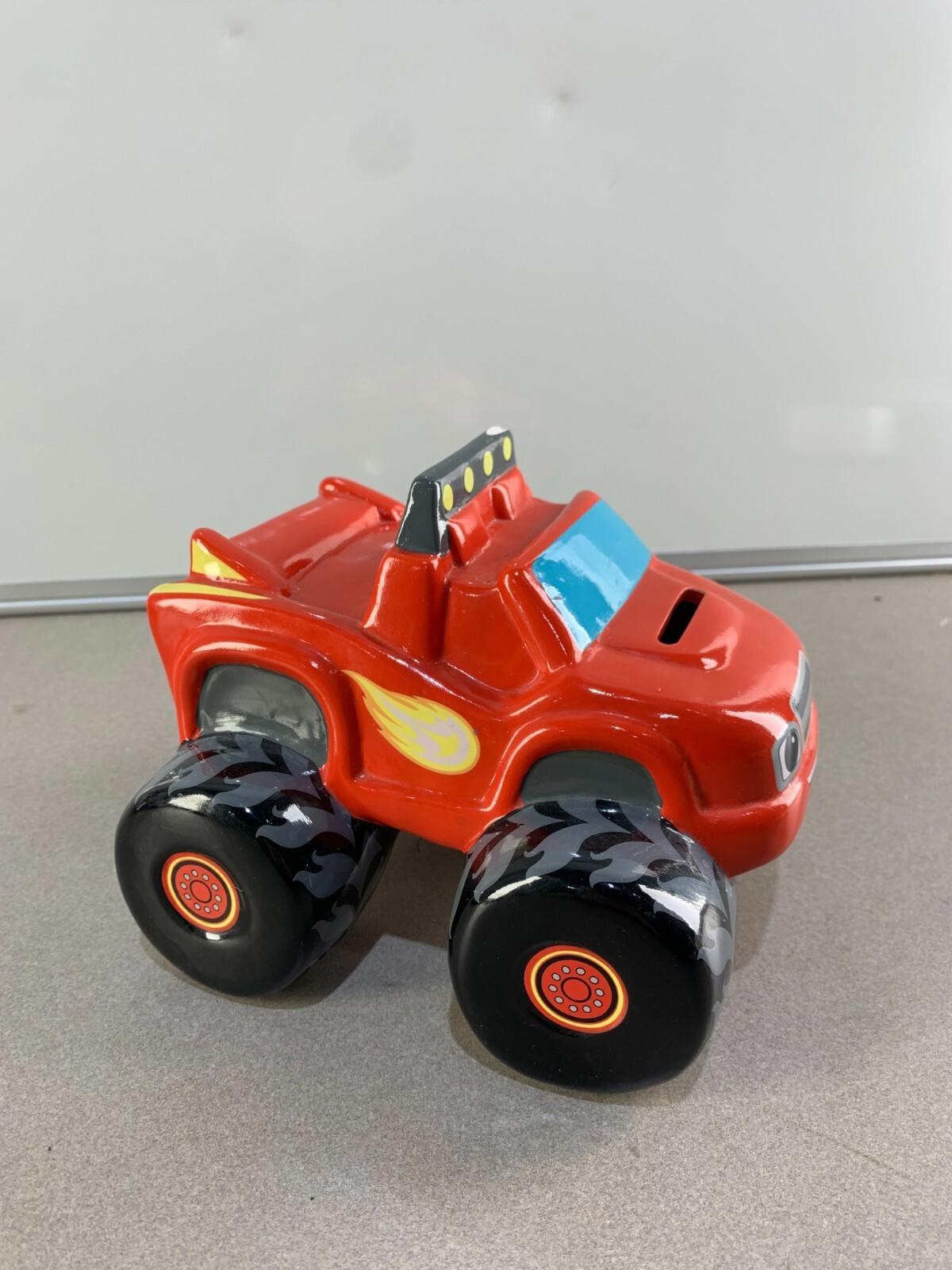 Nickelodeon blaze and the monster machines Ceramic Piggy Bank. Red Bank Truck.