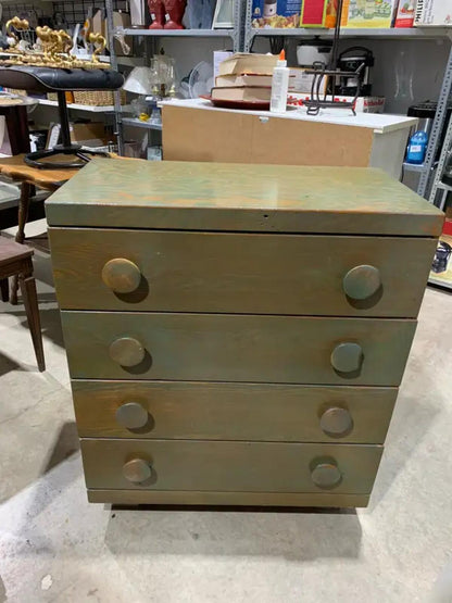 Green 5 Drawer Dresser