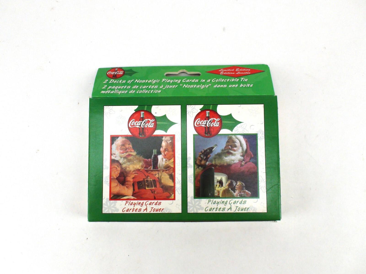 Coca Cola 1999 Nostalgia Christmas Santa Bicycle Playing Cards - New!