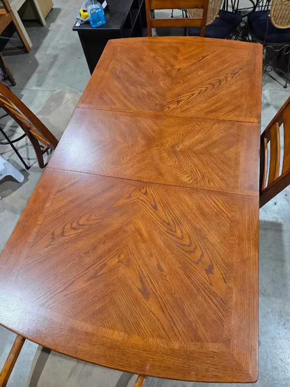 Solid Wooden Extending Dining Table & 4 Chairs