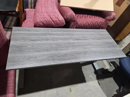Modern Grey Wood Grain Standing Desk – Non-Electric
