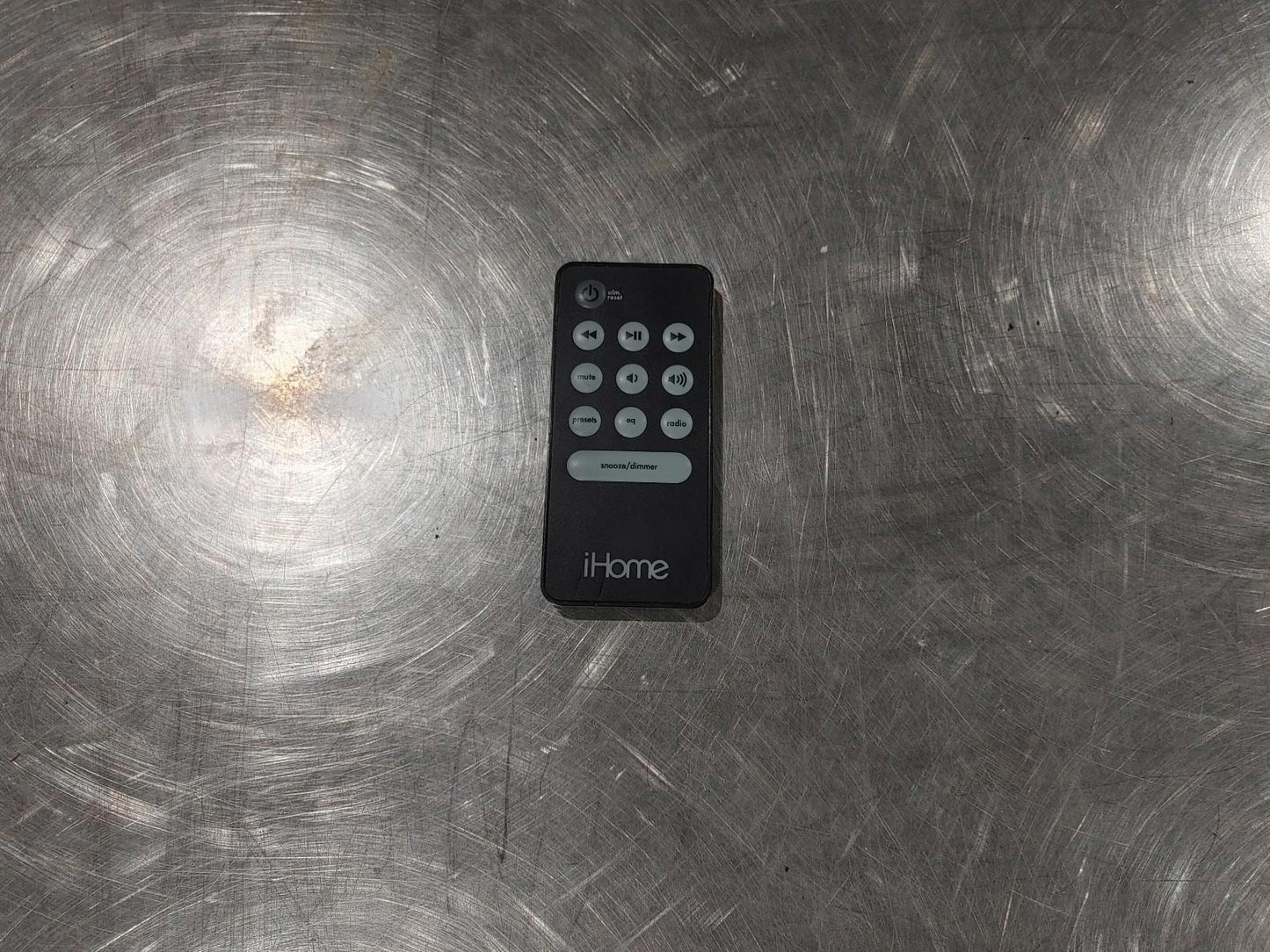iHome Alarm Clock Radio Remote Black Untested - Fair