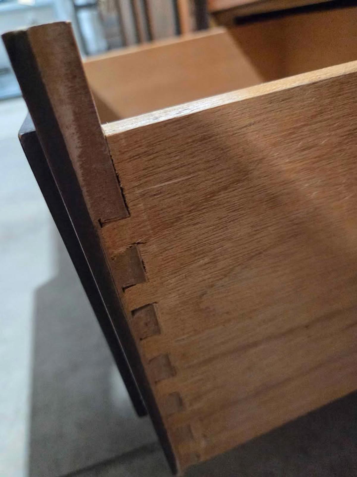 Unique Wooden 9-Drawer Asian Motif Dresser