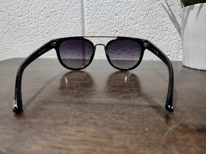 GUESS GF0316 01B Shiny Black/Gradient Black Round Sunglasses
