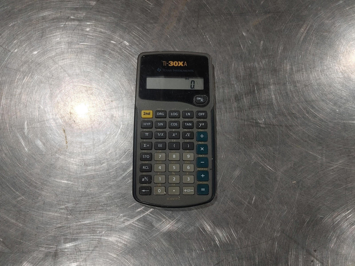 Texas Instruments TI-30XA Scientific Calculator Black/Grey Tested Working - Fair