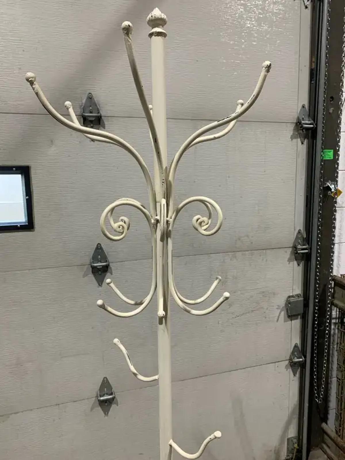 Whimsical White metal Coat Rack