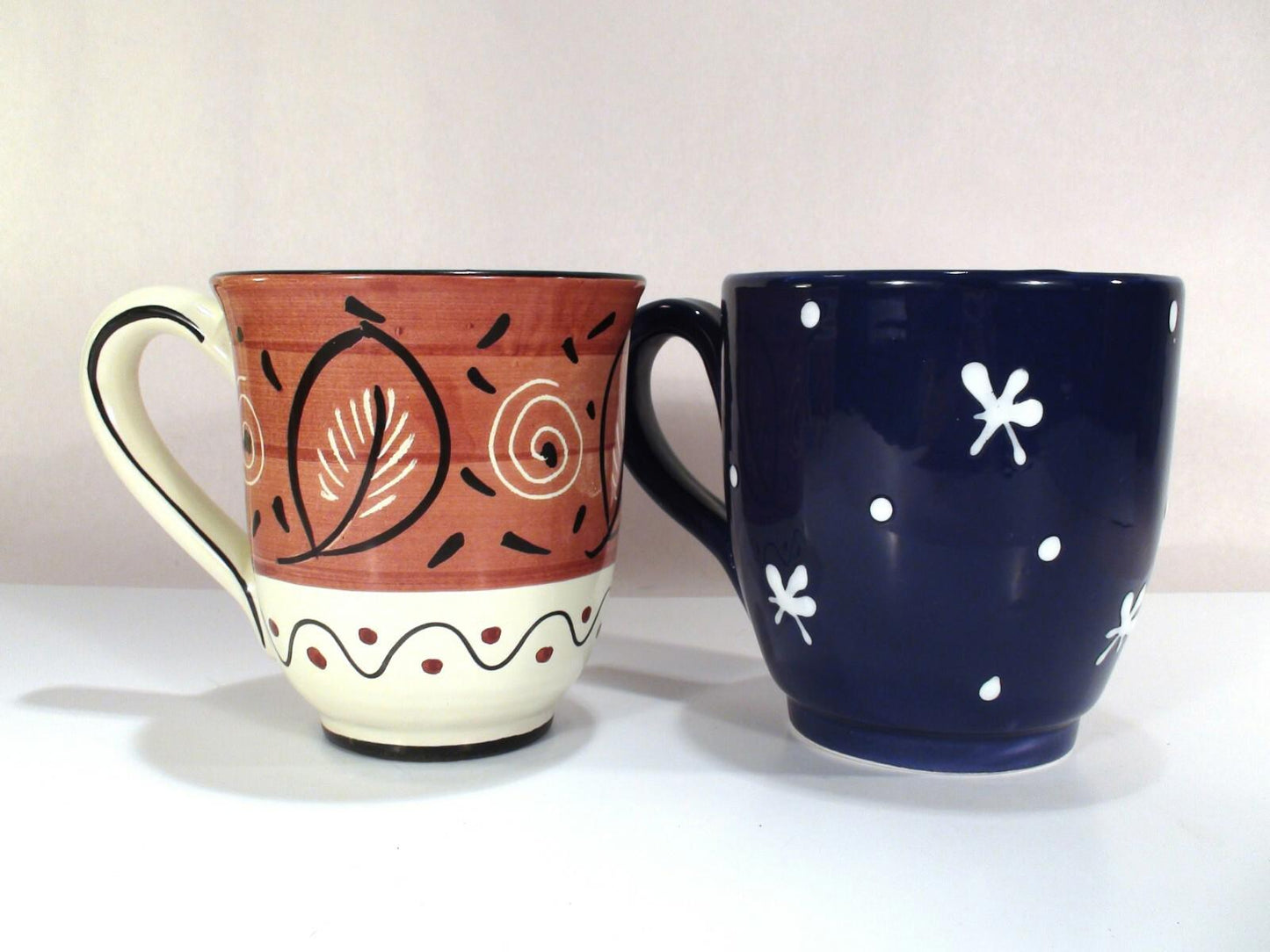2X Starbucks "Barista" Mugs Set | 2002 | Multicolored | Hand-Painted in Italy |