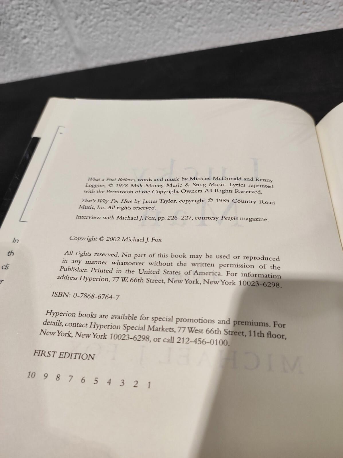 Lucky Man: A Memoir - Hardcover By Fox, Michael J. First Edition