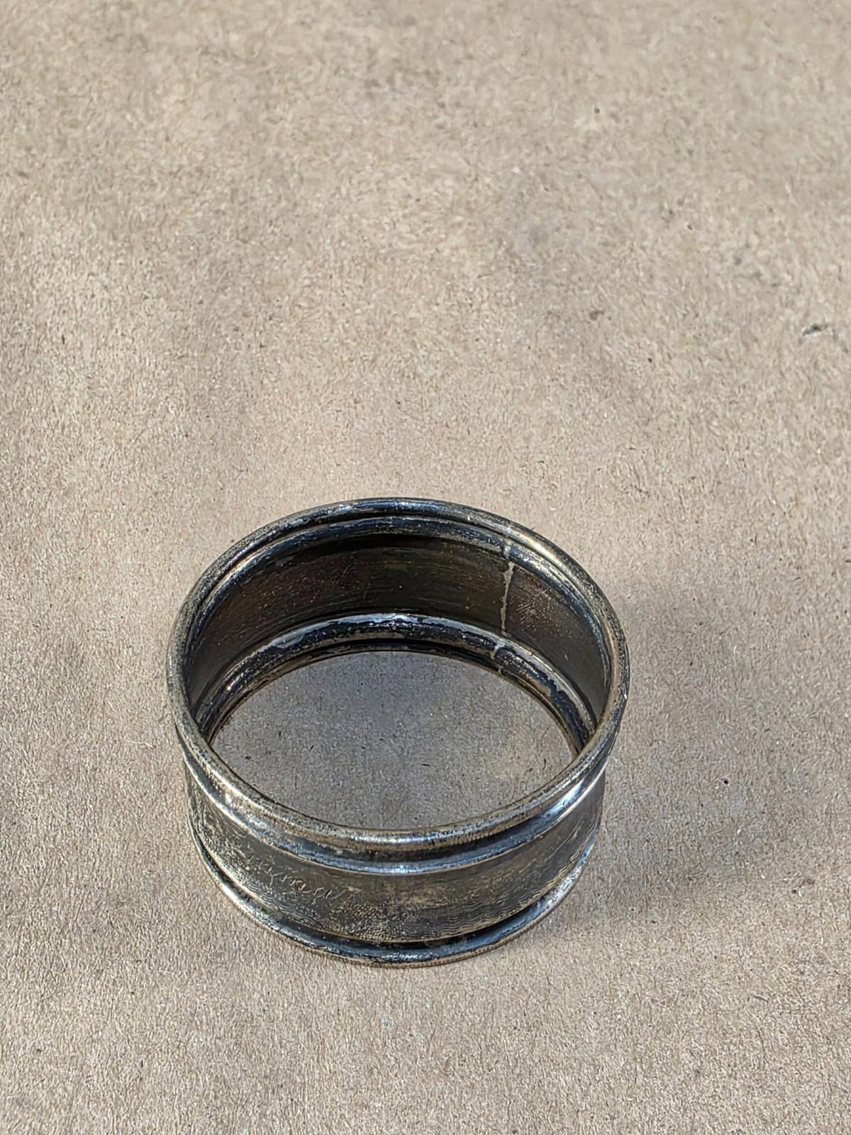Antique STERLING Silverplated NAPKIN RING Unsigned