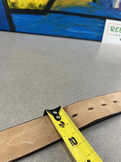 vintage brown leather belt by Justin made in the USA