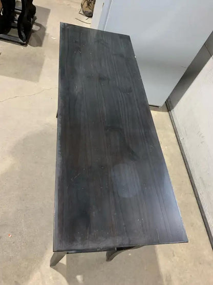 Black Wooden Console Table with French provincial style legs