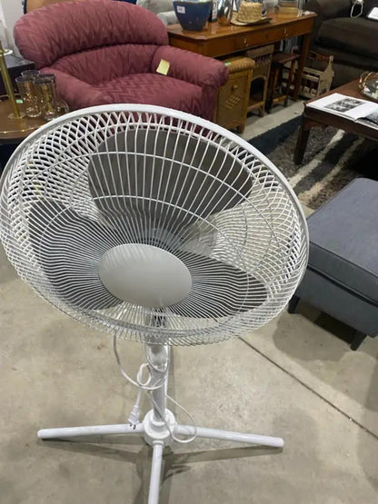 Living Solutions White Standing Fan