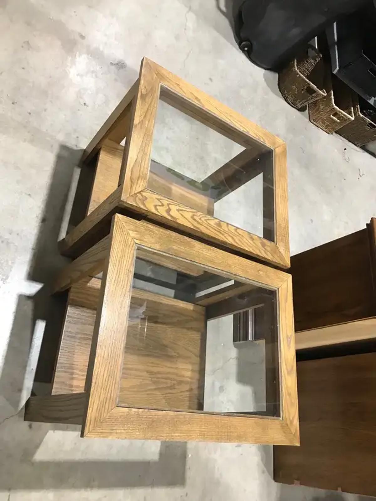 Glass Top End Tables - 2 Availabile