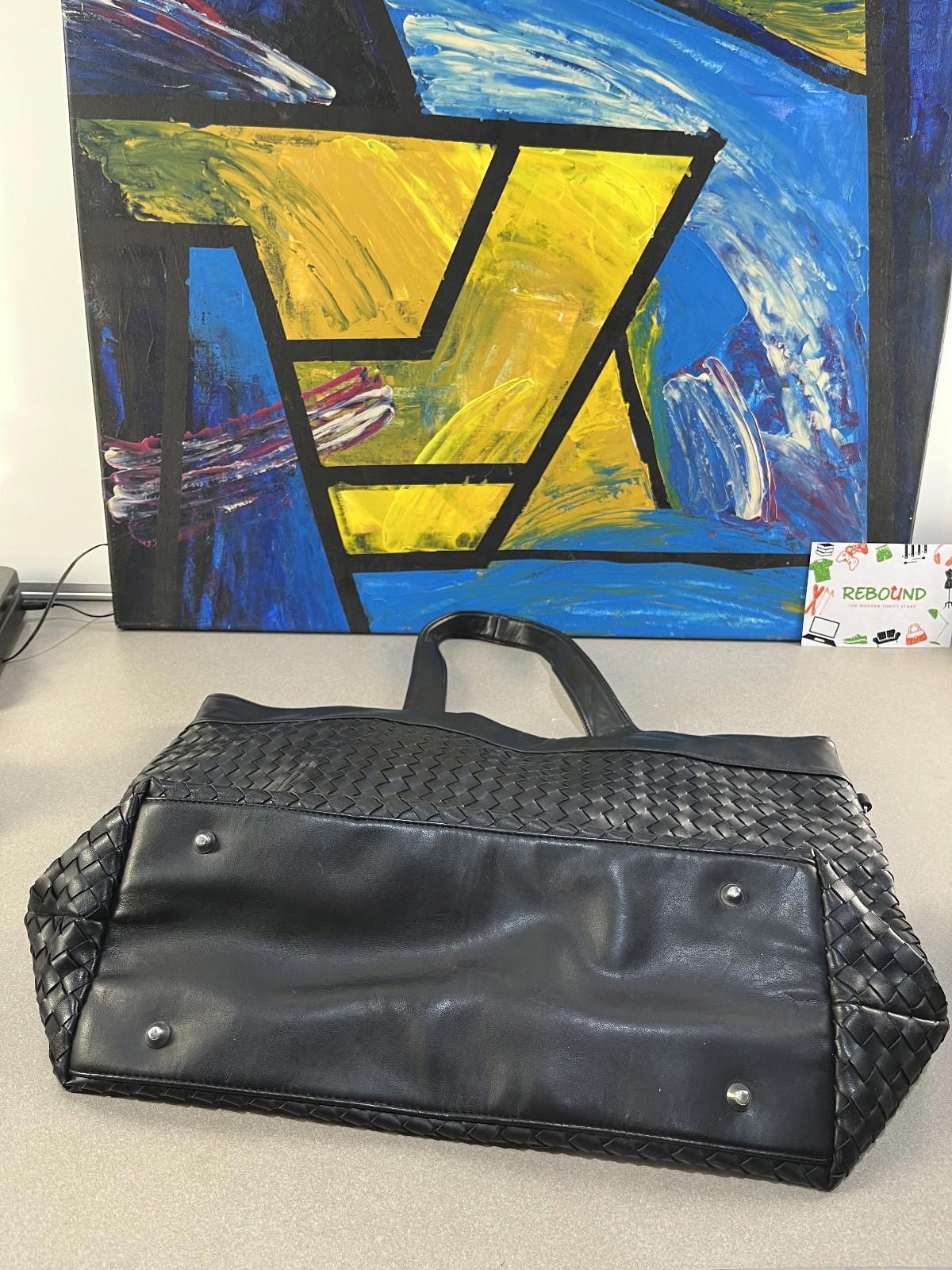 Arbonne Black Faux Leather Tote Bag